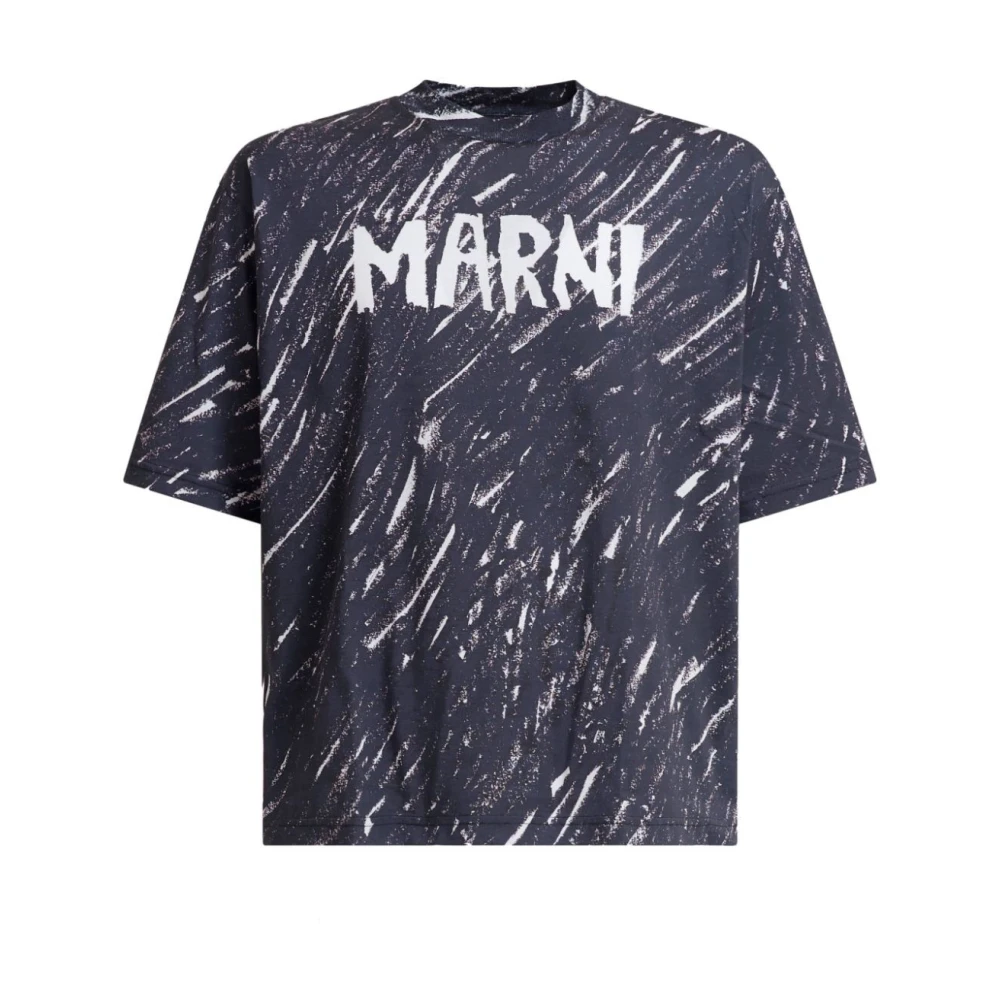 Marni Zwart T-shirt Crn99 Black Heren