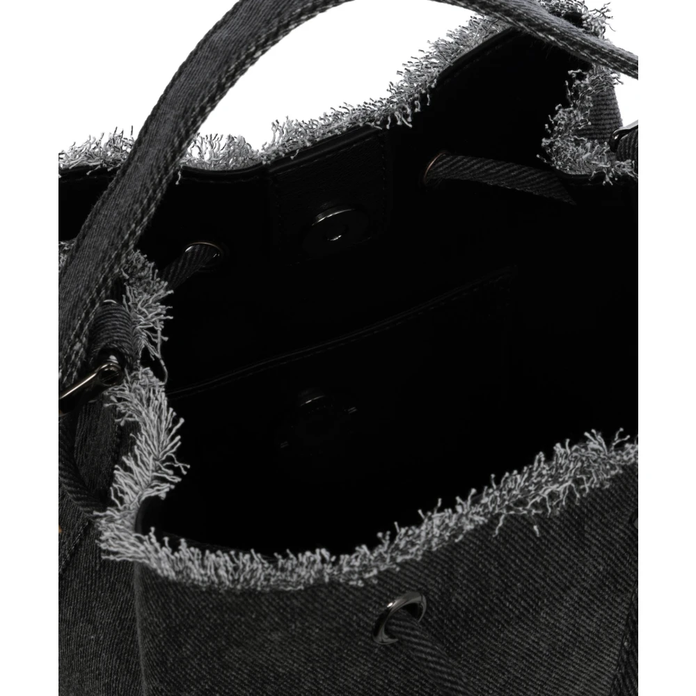 Love Moschino Metal Logo Bucket bag Black Dames