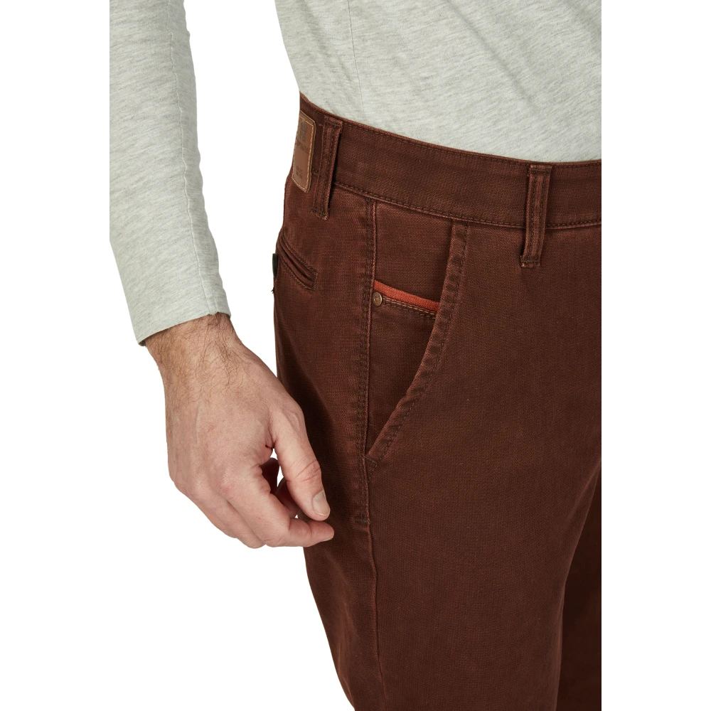 club of comfort Comfortabele platte voorkant broek met elastische tailleband Red Heren