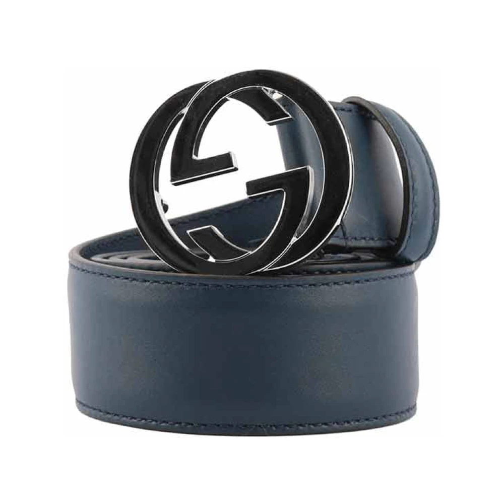 Gucci Logoriem-riem Blue Dames