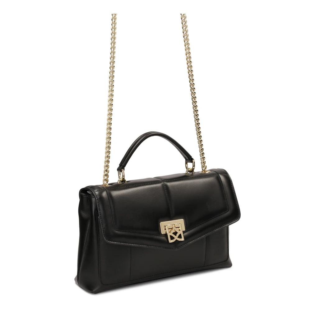 Kazar Zwarte schoudertas met schuifketting Black Dames