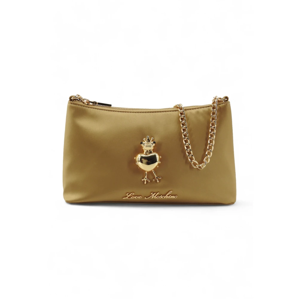 Love Moschino Vrouw Beige Tassen Dames, One Size, Mini Hobo Tas