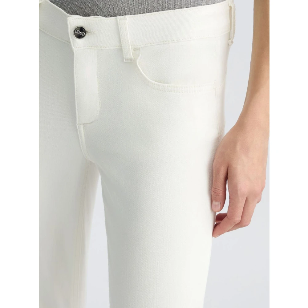 Liu Jo Blauwe Denim Jeans Wit White Dames