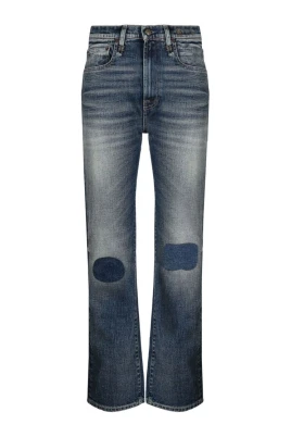 Indigo Slim-Cut Högmidjade Jeans