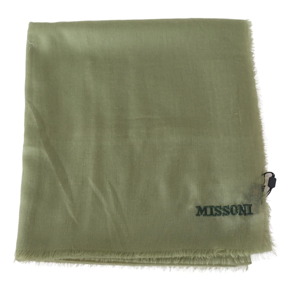 Missoni Women's Green Winter Scarves, One Size, Cashmere Neck Wrap Scarf
