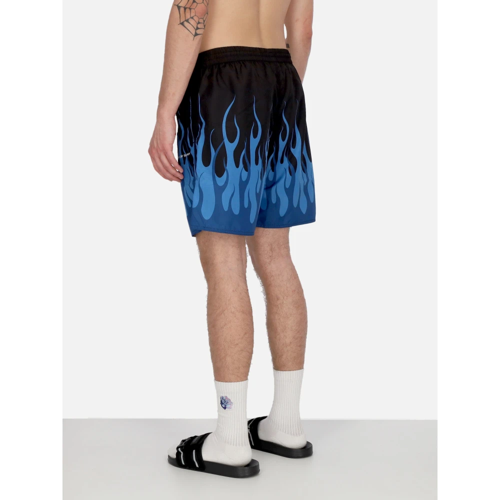 Vision OF Super Flames Zwemshorts Zwart Blauw Blue Heren