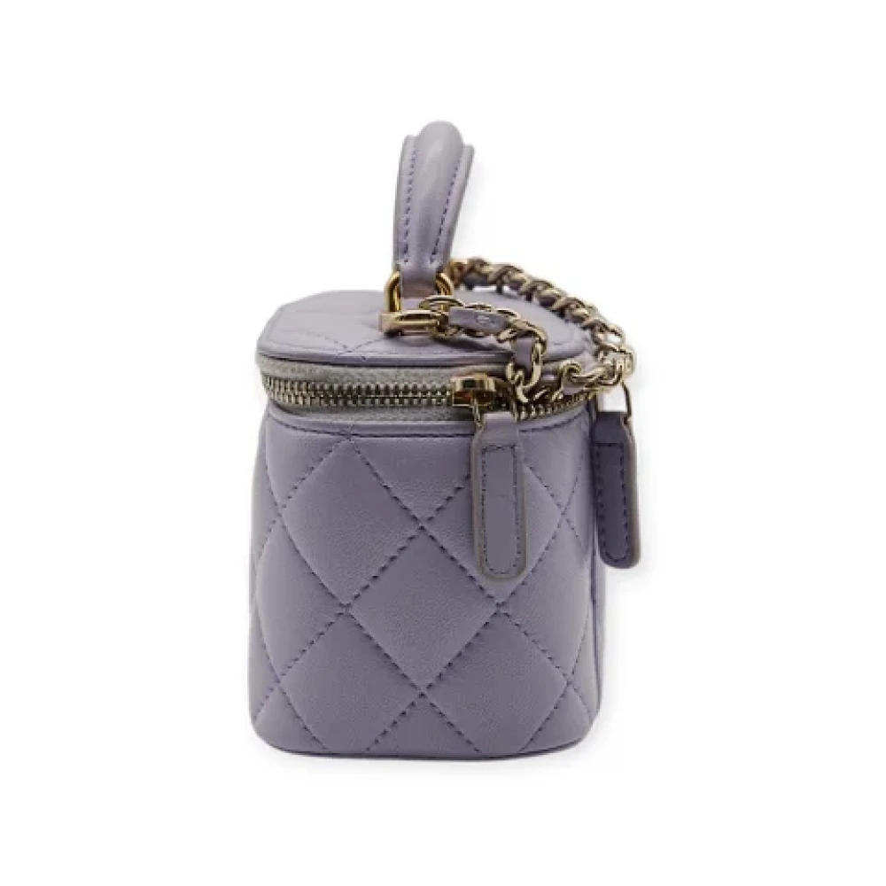 Chanel Vintage Pre-owned Canvas chanel-bags Purple Dames