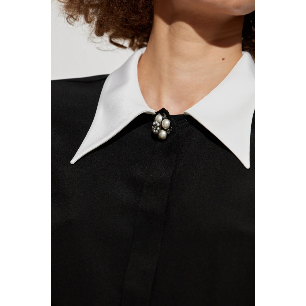 Versace Zijden overhemd Black Dames