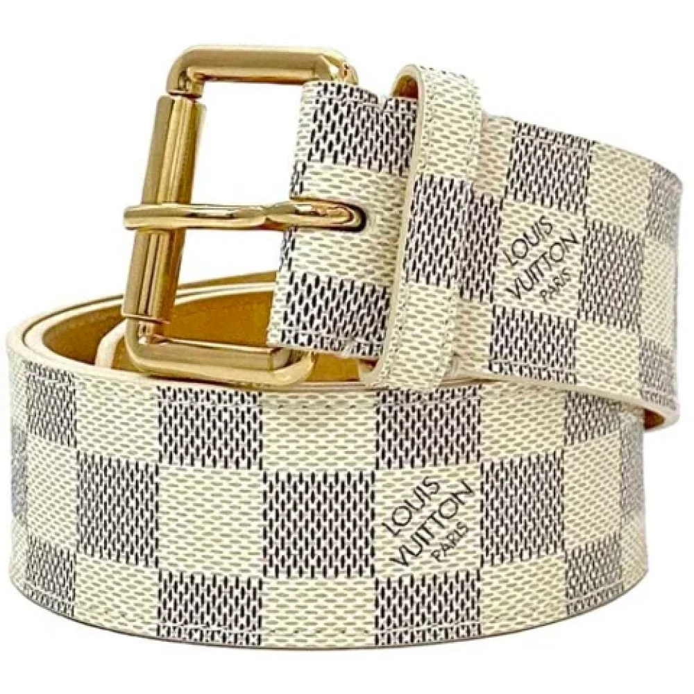 Louis Vuitton Vintage Pre-owned Canvas belts White Dames