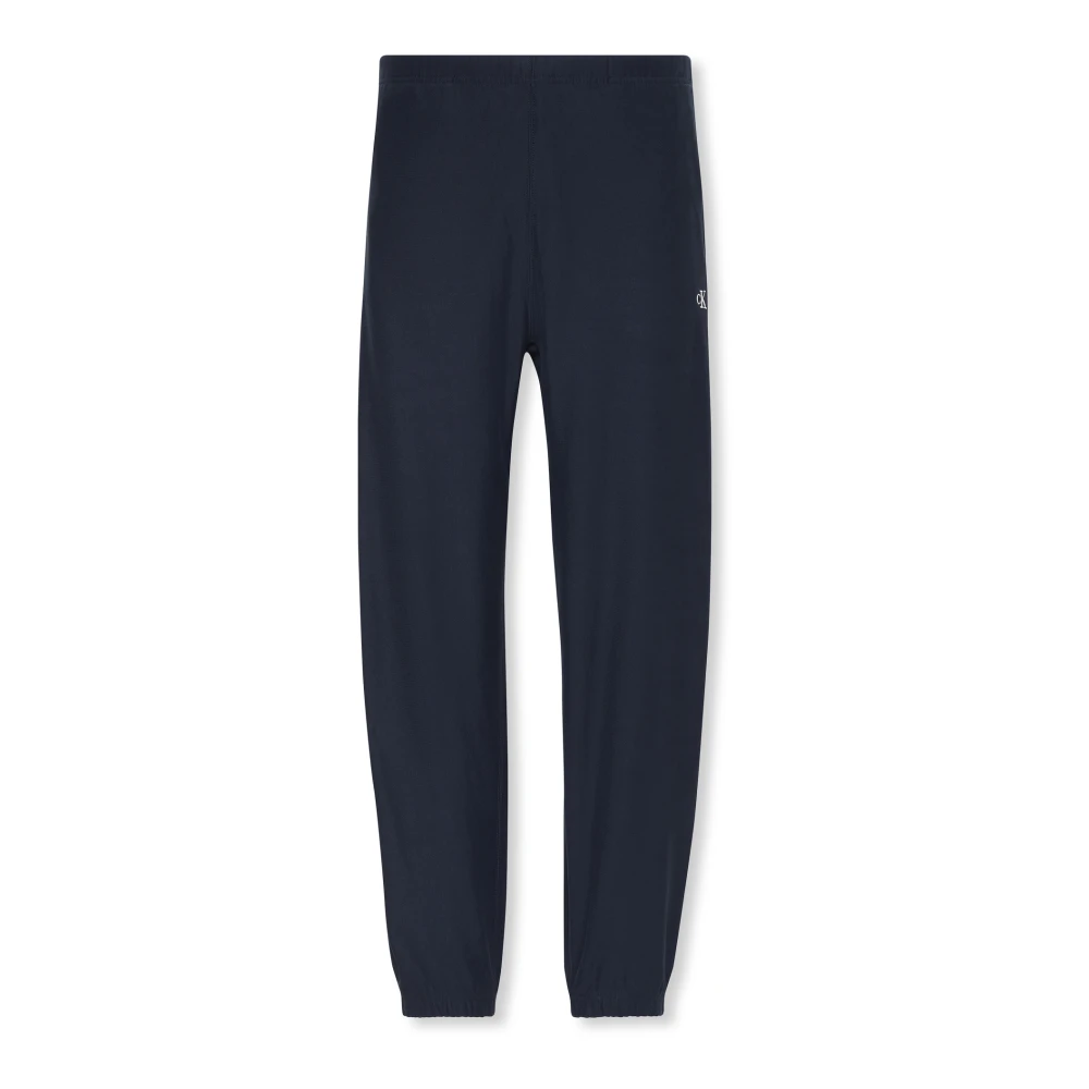 Calvin Klein Jeans Men's Blue Premium Terry Monogram Sweatpants