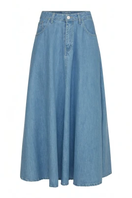 Lätt Denim Midikjol