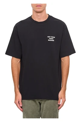 Slogan Cotton Crew-neck T-Shirt