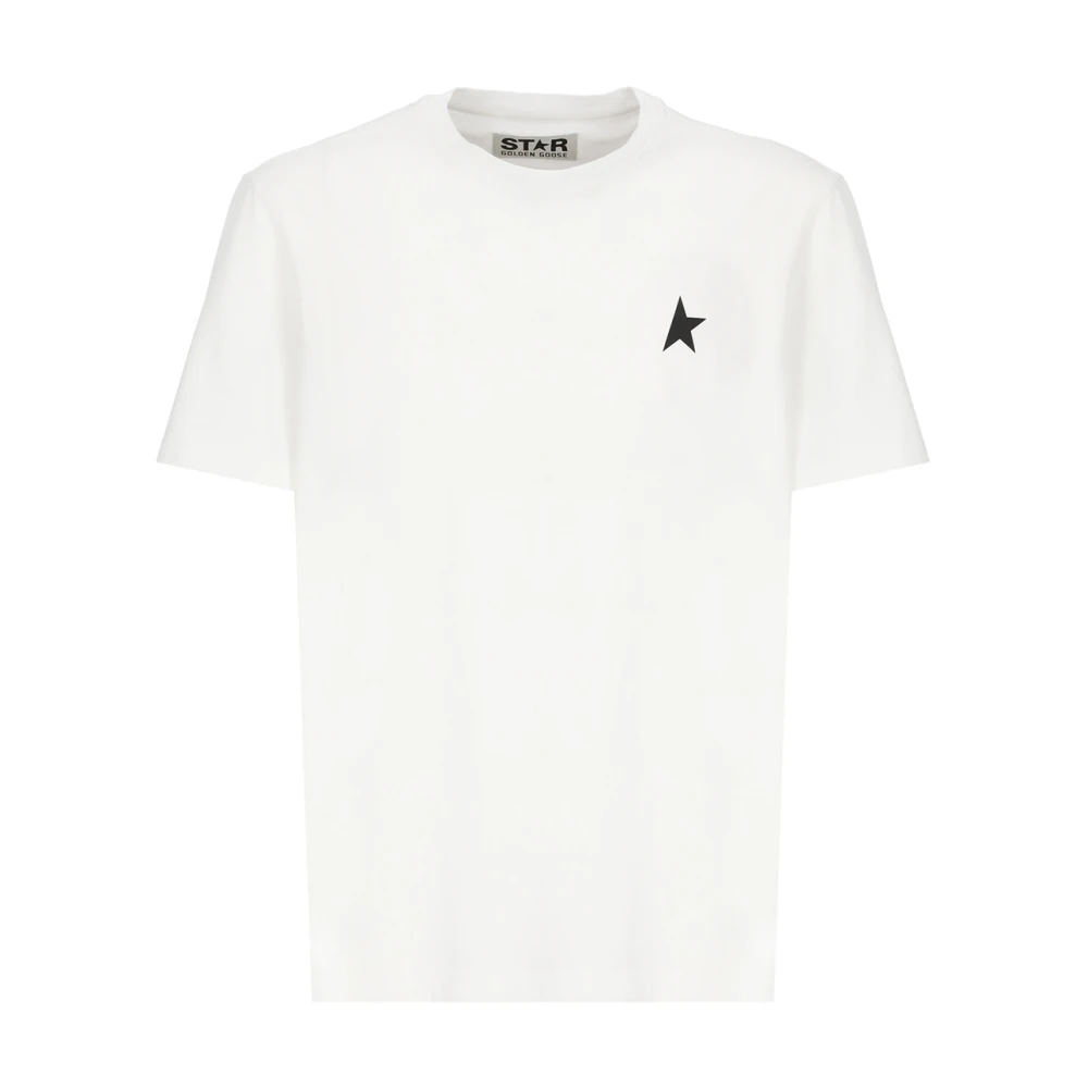 Golden Goose Men's White Iconic Star Print Cotton T-Shirt - T-Shirts - S- Tops