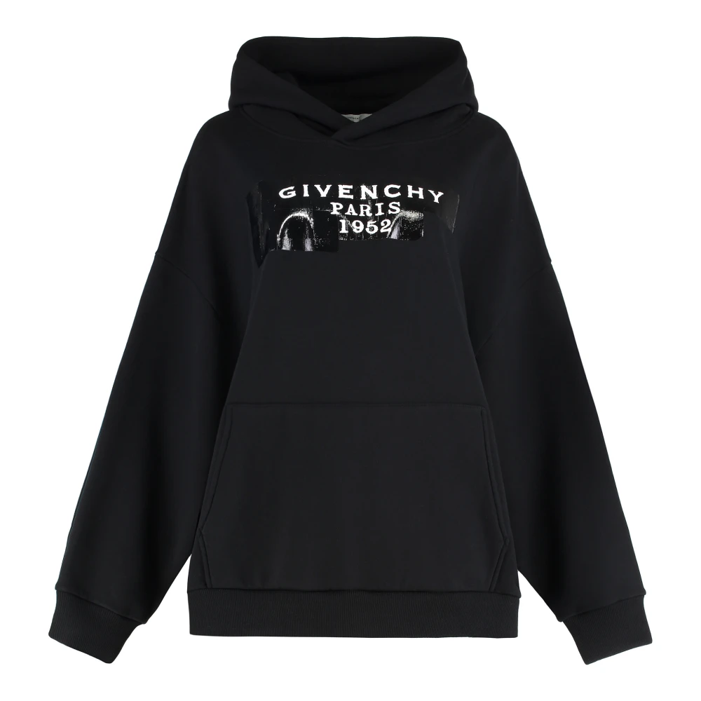 Givenchy Women's Black Hoodies, Xs, Hoodie With Logo And Kangaroo Pocket