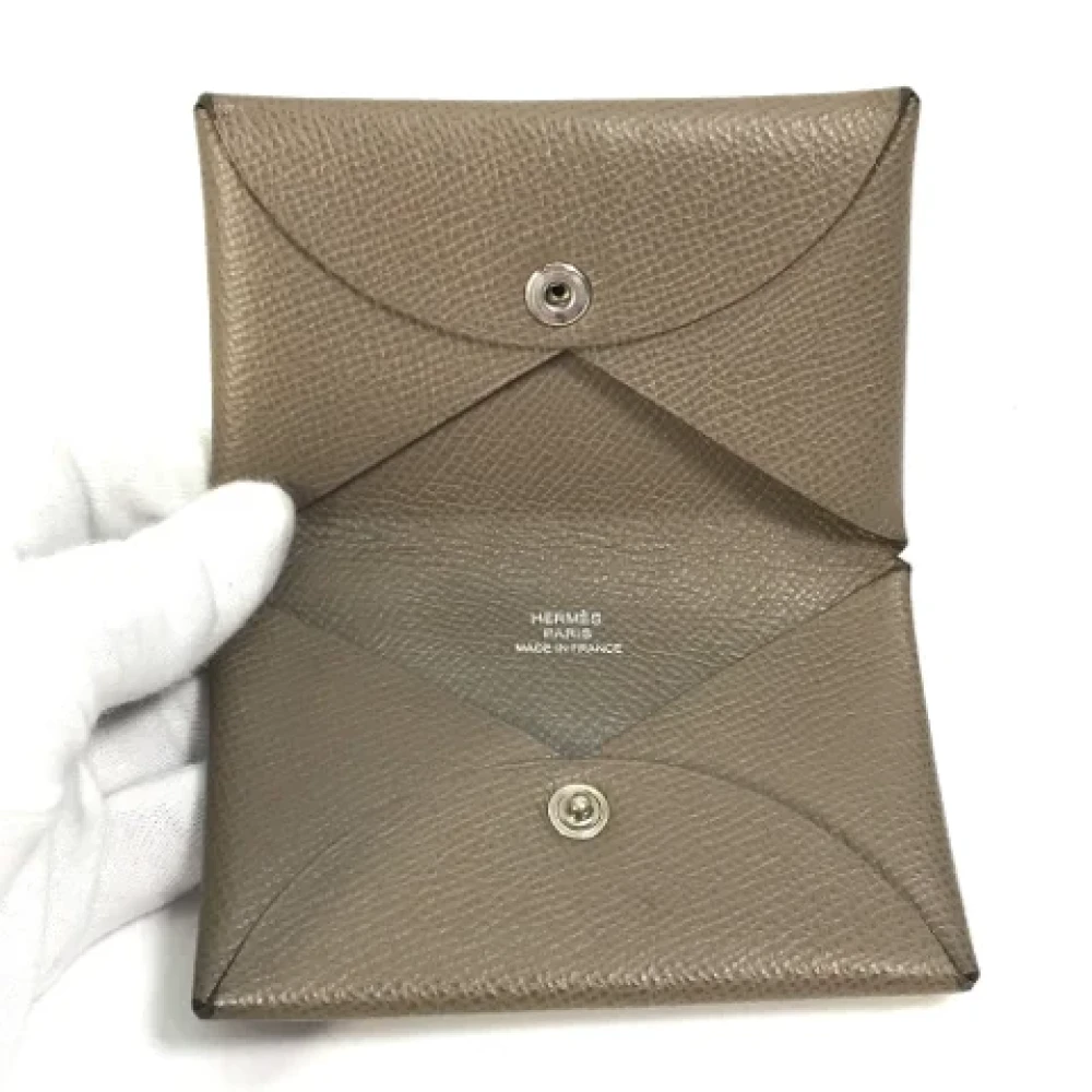 Hermès Vintage Pre-owned Leather home-office Gray Dames