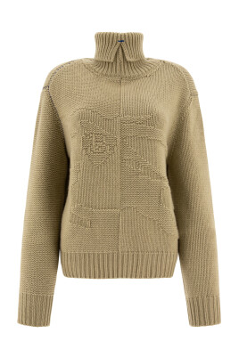 pull-en-tricot-vert-avec-design-equestrian-knight