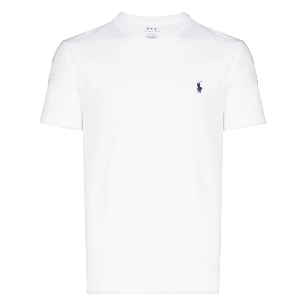 Ralph Lauren Geborduurde Katoenen Logo T-Shirt White Heren