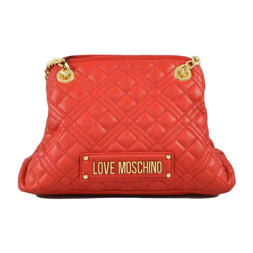 Love Moschino Stijlvolle PU Schoudertas Red Dames