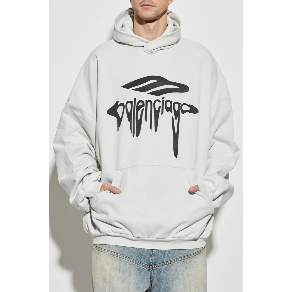 Balenciaga Bedrukte Sweatshirt Gray Heren