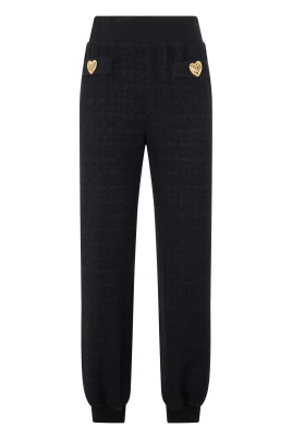 Ullsweatpants med hög midja