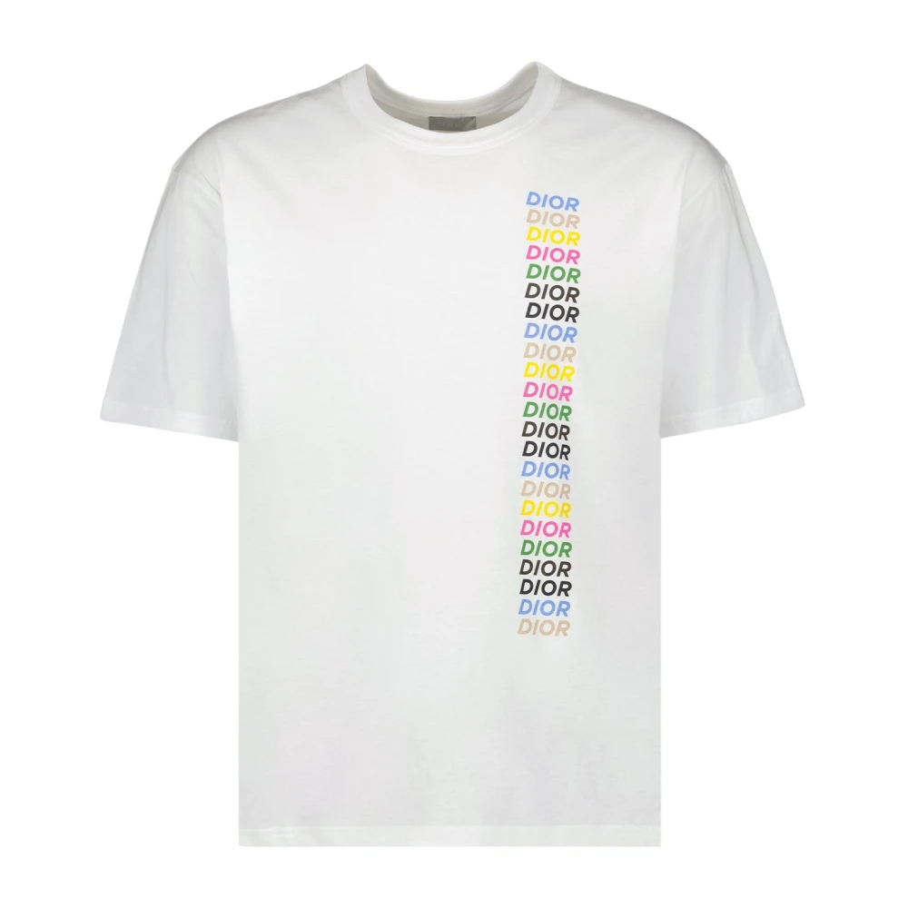 Dior Logo Print Heren T-shirt White Heren