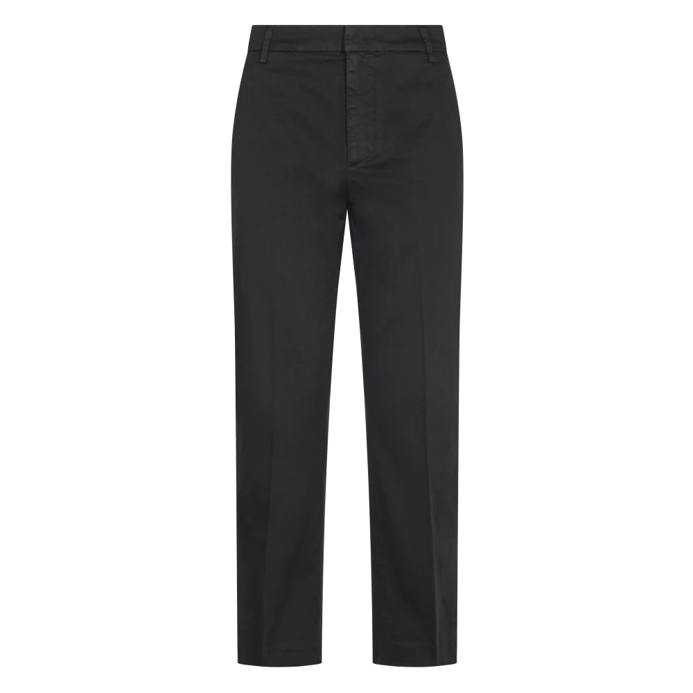 Dondup Women's Black Straight Trousers, W26, Stylish Trousers For Men