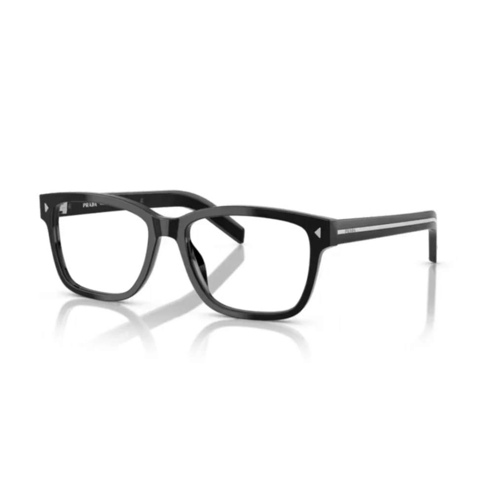 Prada Unisex Black Glasses, 53 Mm, Rectangular Optical Frame