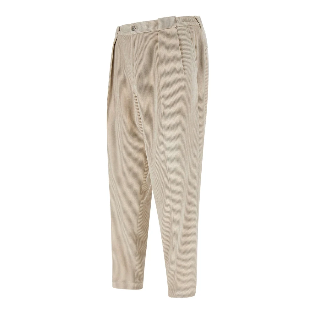 Briglia Wijde Corduroy Broek Zand Beige Heren