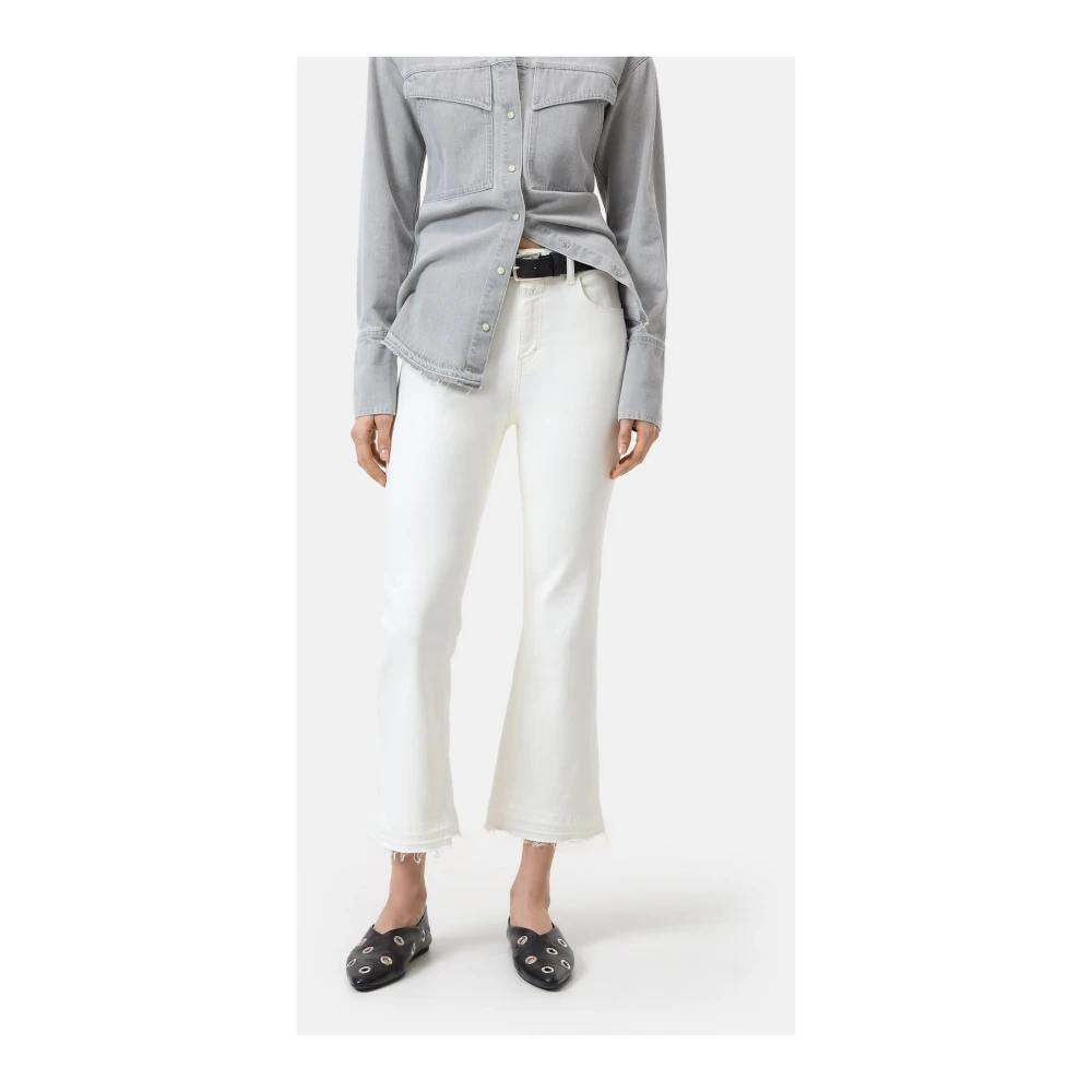 closed Organische denim flared jeans White Dames