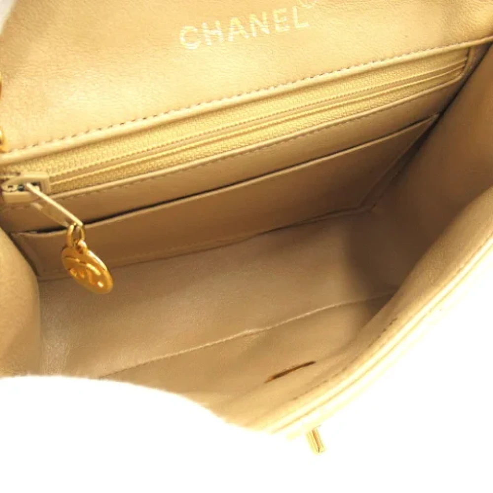 Chanel Vintage Pre-owned Leather shoulder-bags Beige Dames