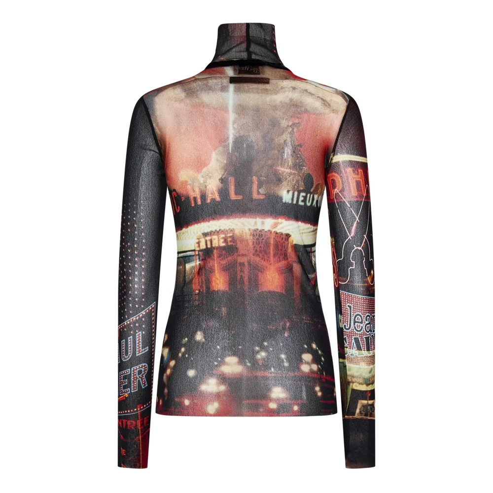 Jean Paul Gaultier Rode Tule Coltrui Top Multicolor Dames