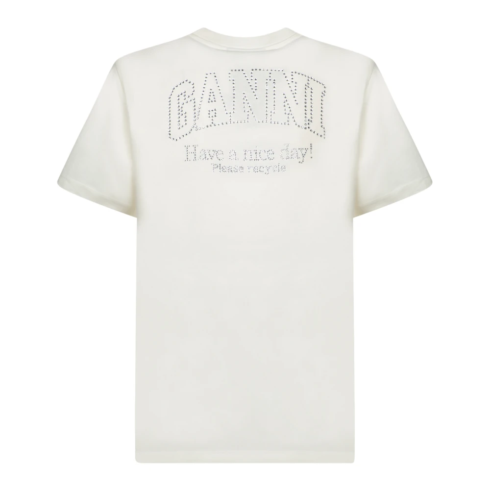 Ganni Witte Vest Sweater Aw24 White Dames