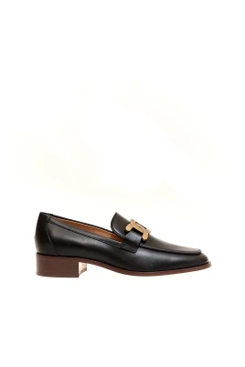 Svart läderloafer AW23