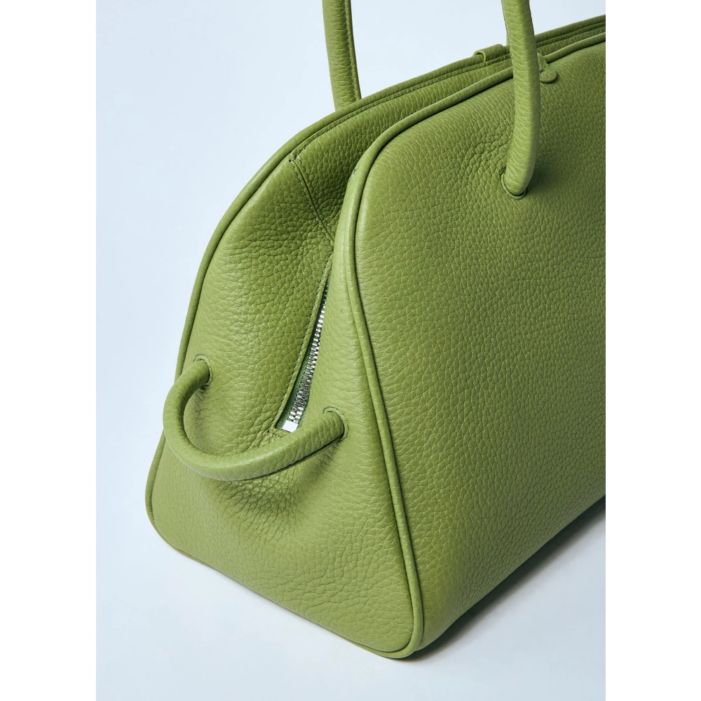 Jacquemus Handtas van kiezelnerfleer met logomotief Green Dames
