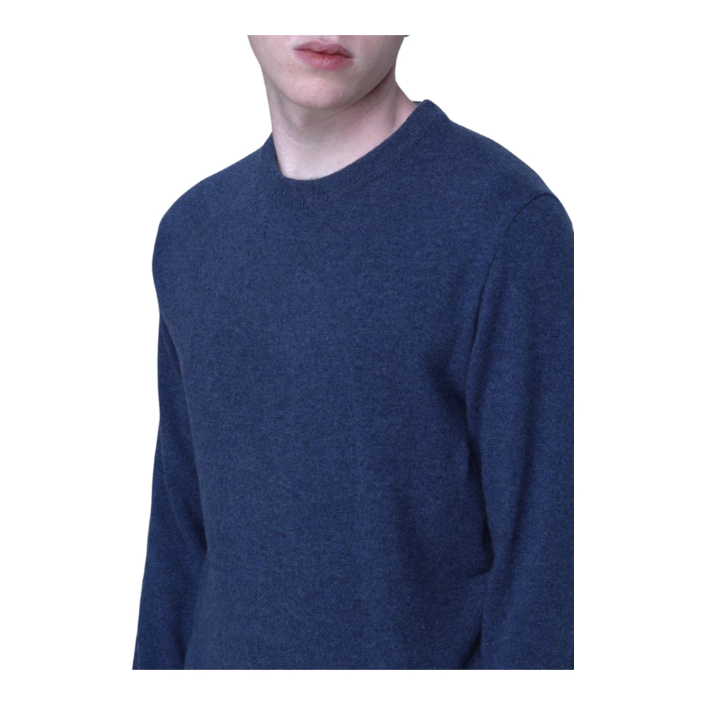 PAUL & SHARK Blauw Melange Wol Ronde Hals Sweater Blue Heren