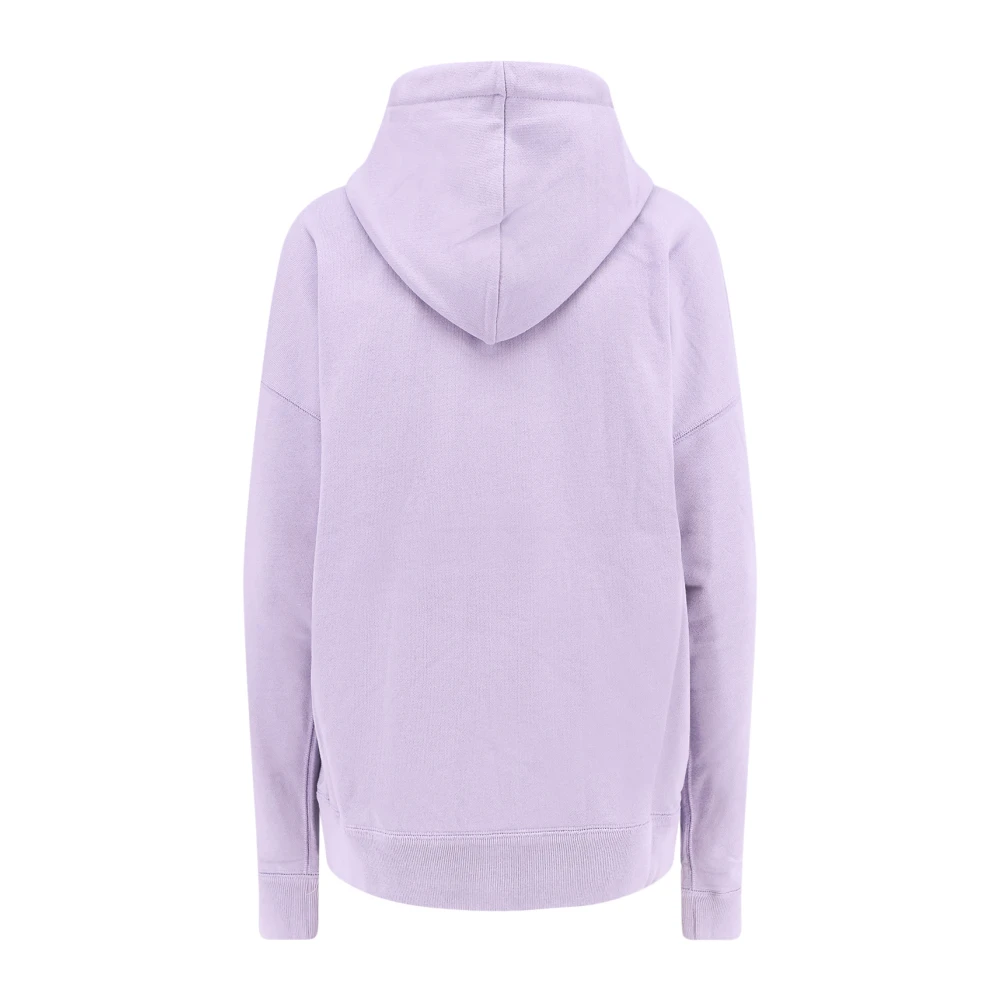 Isabel Marant Étoile Organische katoenen hoodie met flocklogo Purple Dames