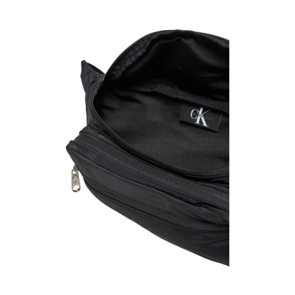 Calvin Klein Jeans Stijlvolle Polyester Heuptas met Ritszakken Black Heren