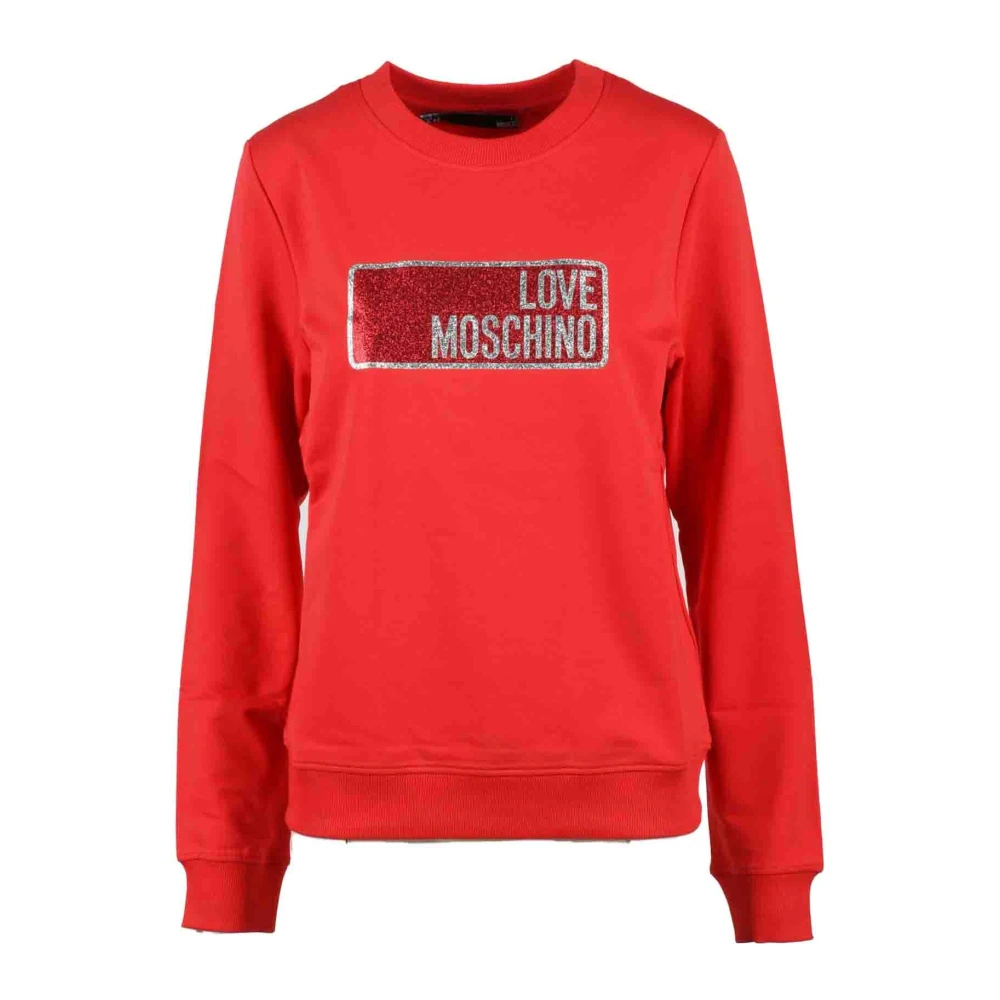 Love Moschino Katoen Elastaan Sweater Red Dames