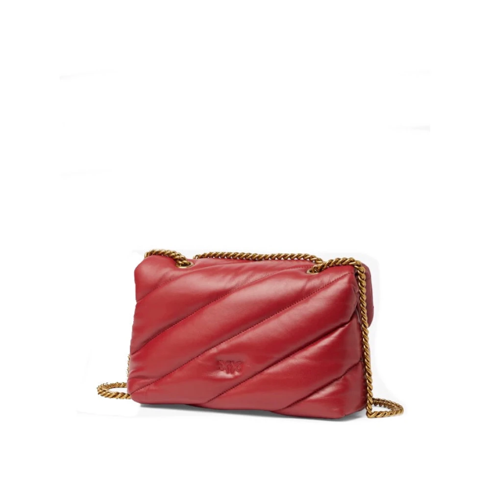pinko Klassieke Rode Puff Love Birds Tas Red Dames