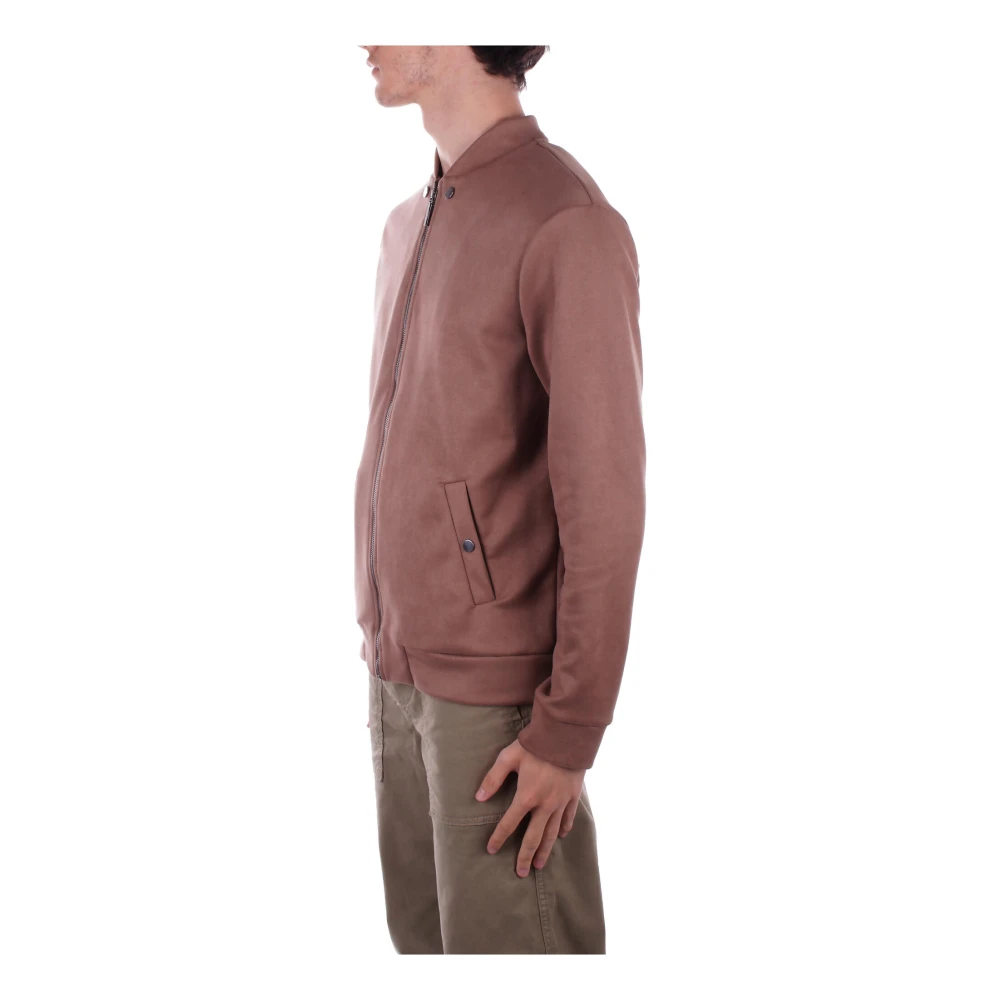 Costume National Bruine jas met rits en zakken Brown Heren