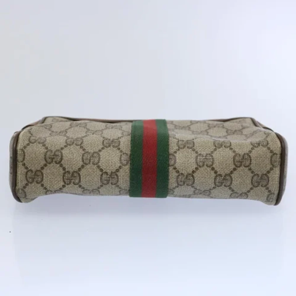 Gucci Vintage Pre-owned Canvas clutches Beige Dames