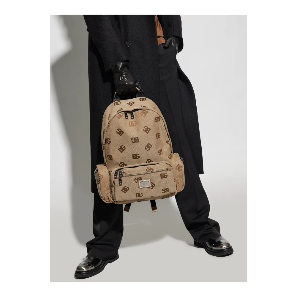 Dolce & Gabbana Monogramrugzak Beige Heren