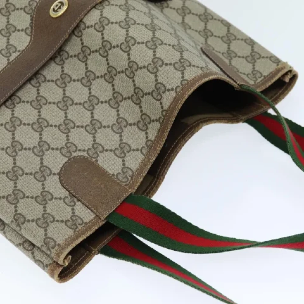 Gucci Vintage Pre-owned Leather totes Beige Dames