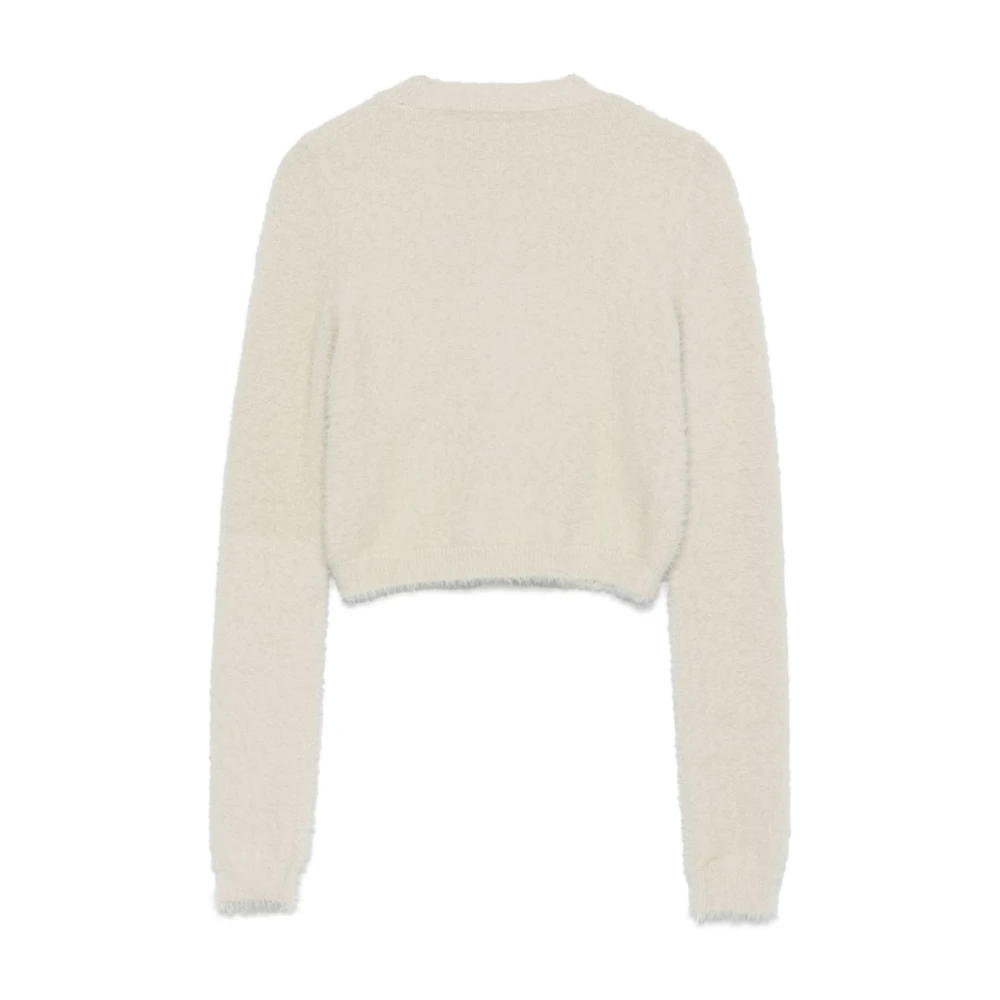 Fiorucci Witte Cardigan met Geborduurd Logo White Dames