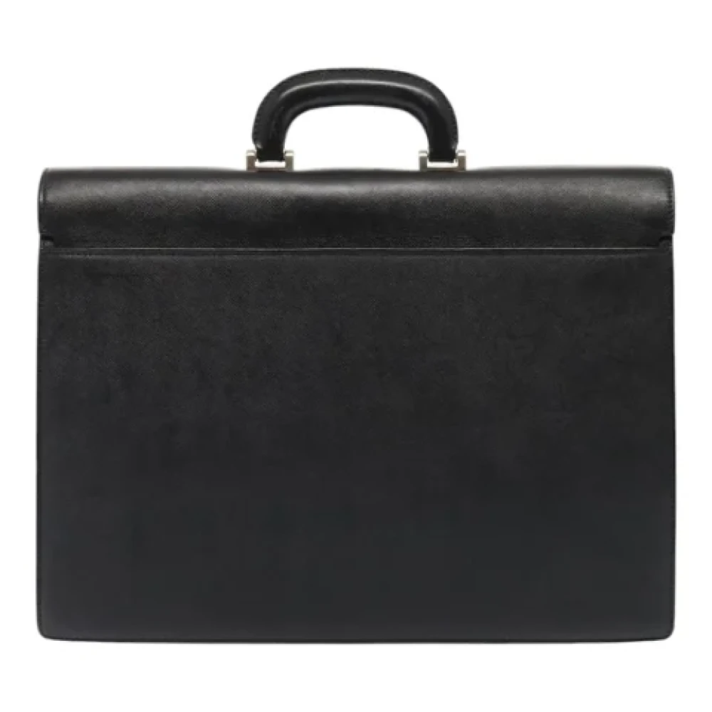 Burberry Vintage Pre-owned Leather handbags Black Dames