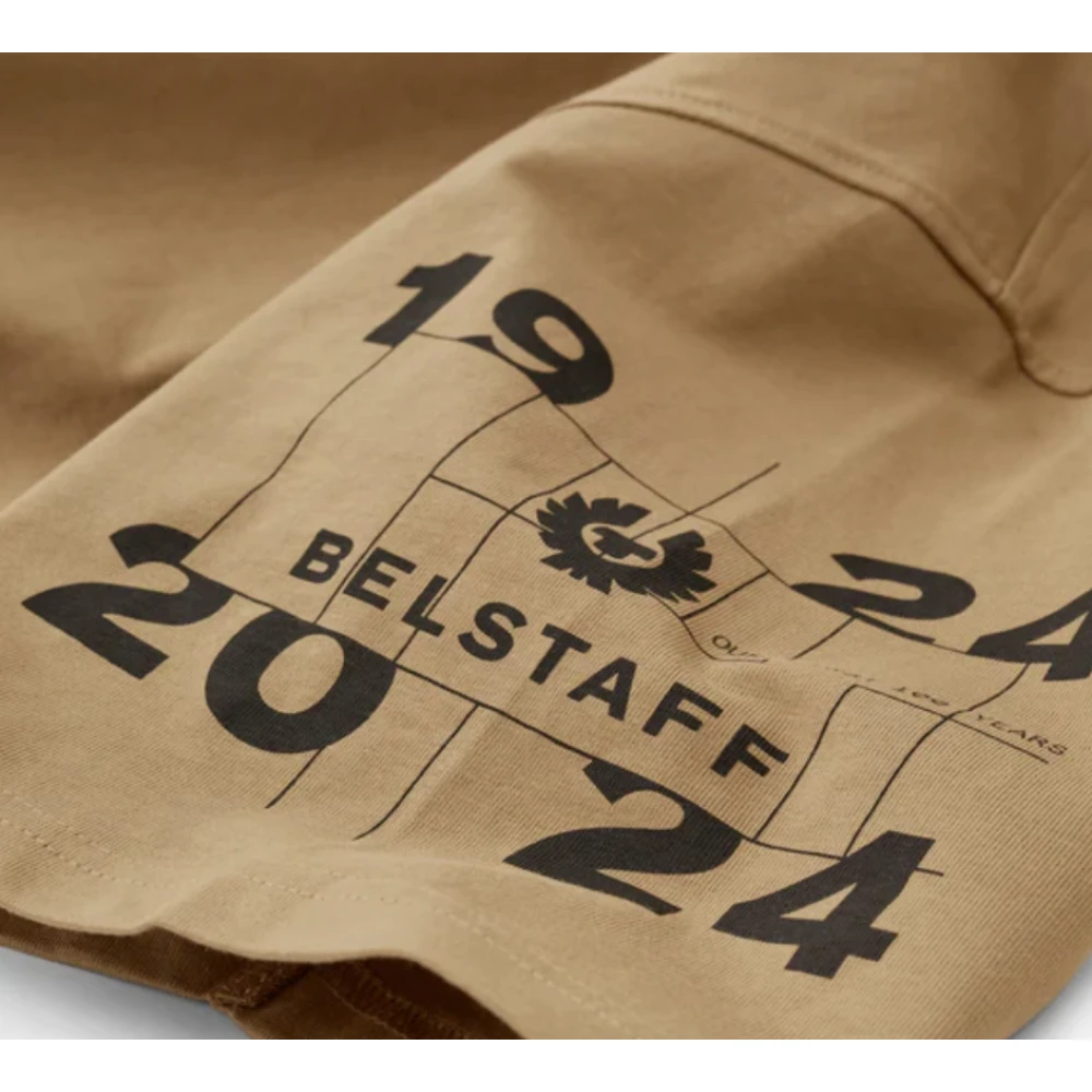 Belstaff Centenary Sleeve Logo T-Shirt Brown Heren