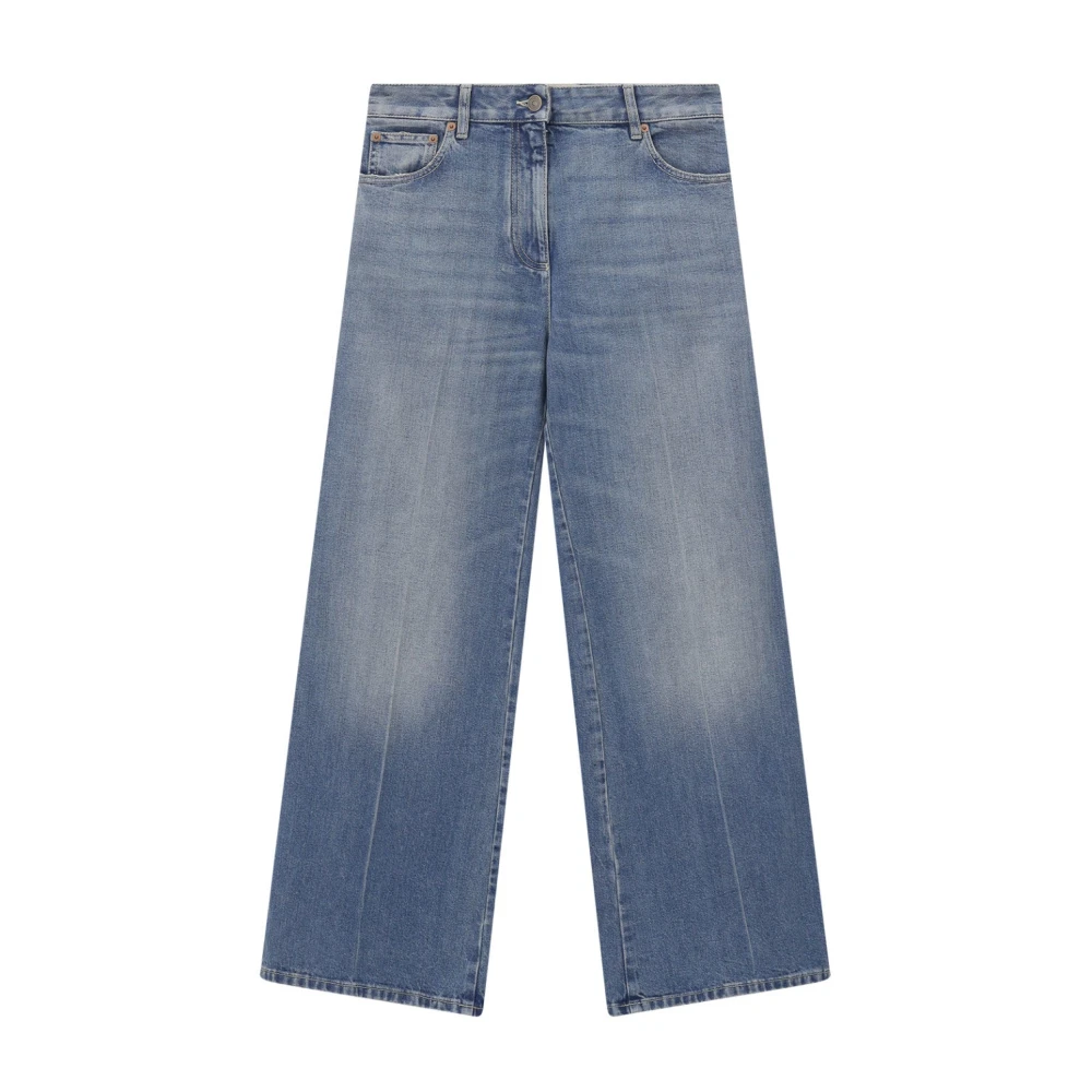 Valentino Wide Jeans - Female - Wide Jeans - Blue - W29 - Jeans