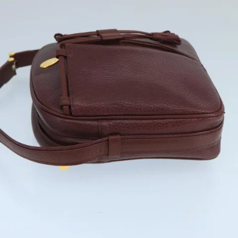 Cartier Vintage Pre-owned Leather shoulder-bags Red Dames