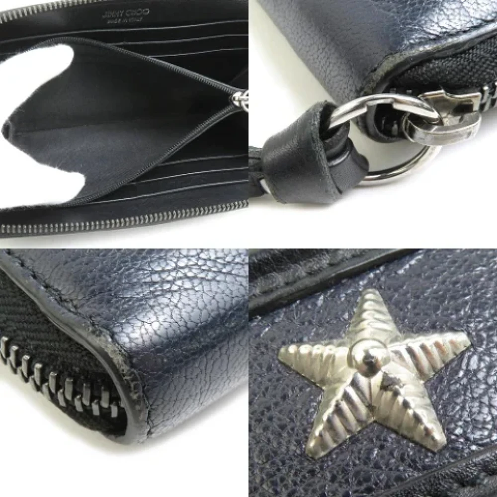 Jimmy Choo Pre-owned Leather wallets Black Dames