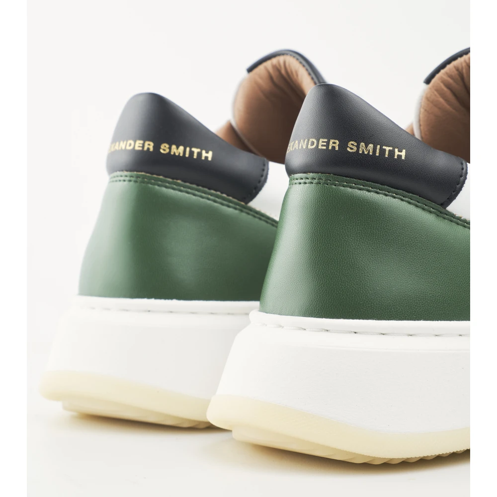 Alexander Smith Witte Groene Sneaker White Heren